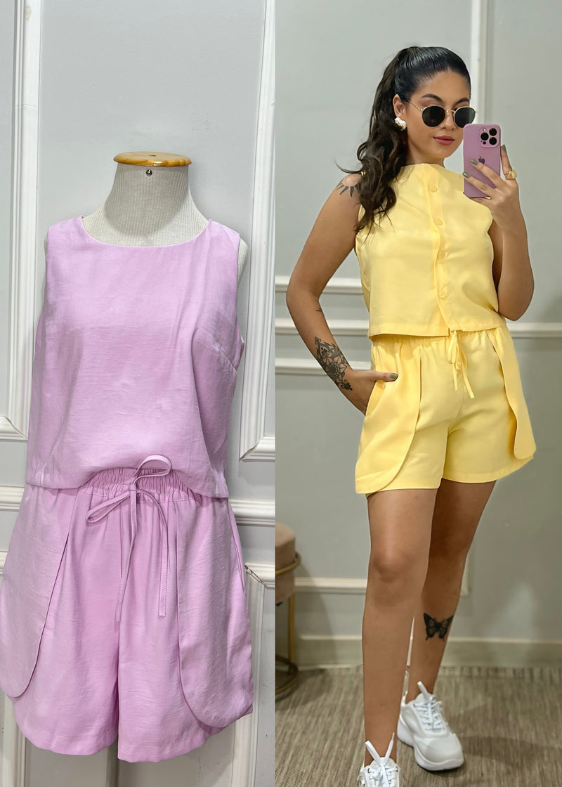 Conjunto Blusa e Short Algodão