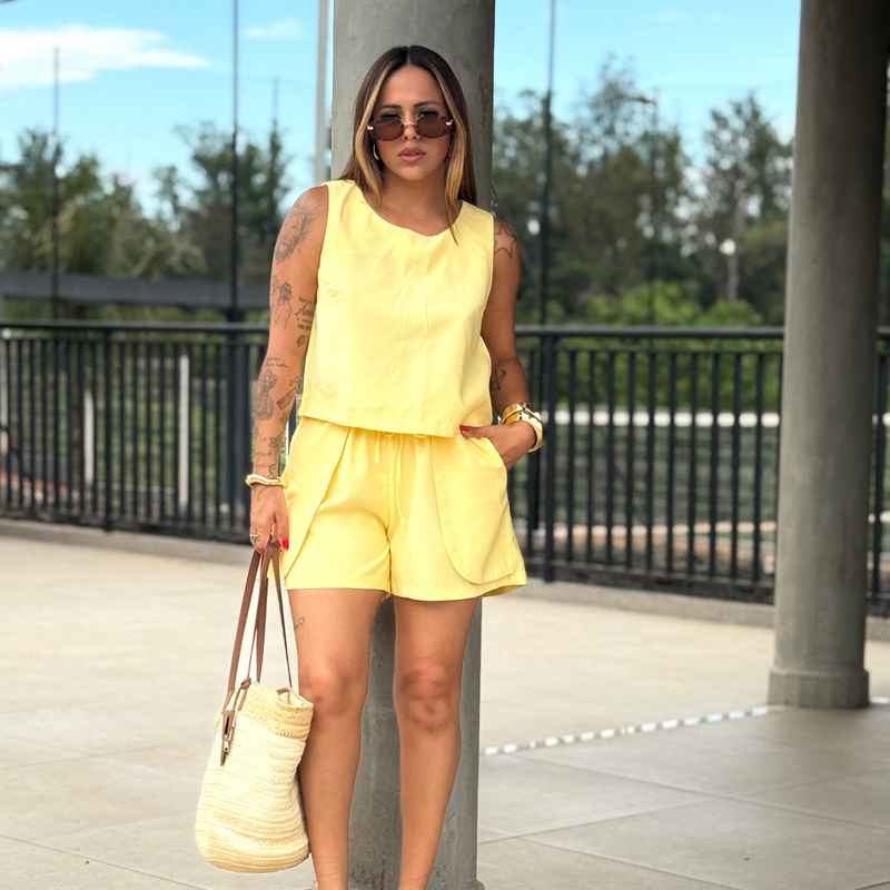Conjunto Blusa e Short Algodão