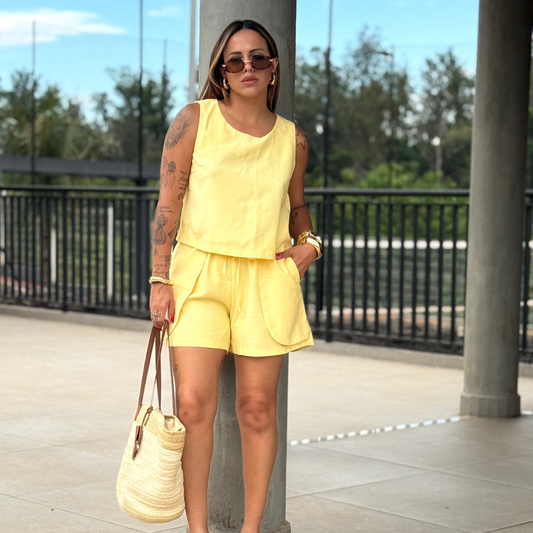 Conjunto Blusa e Short Algodão
