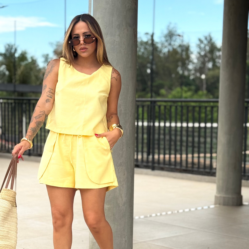 Conjunto Blusa e Short Algodão