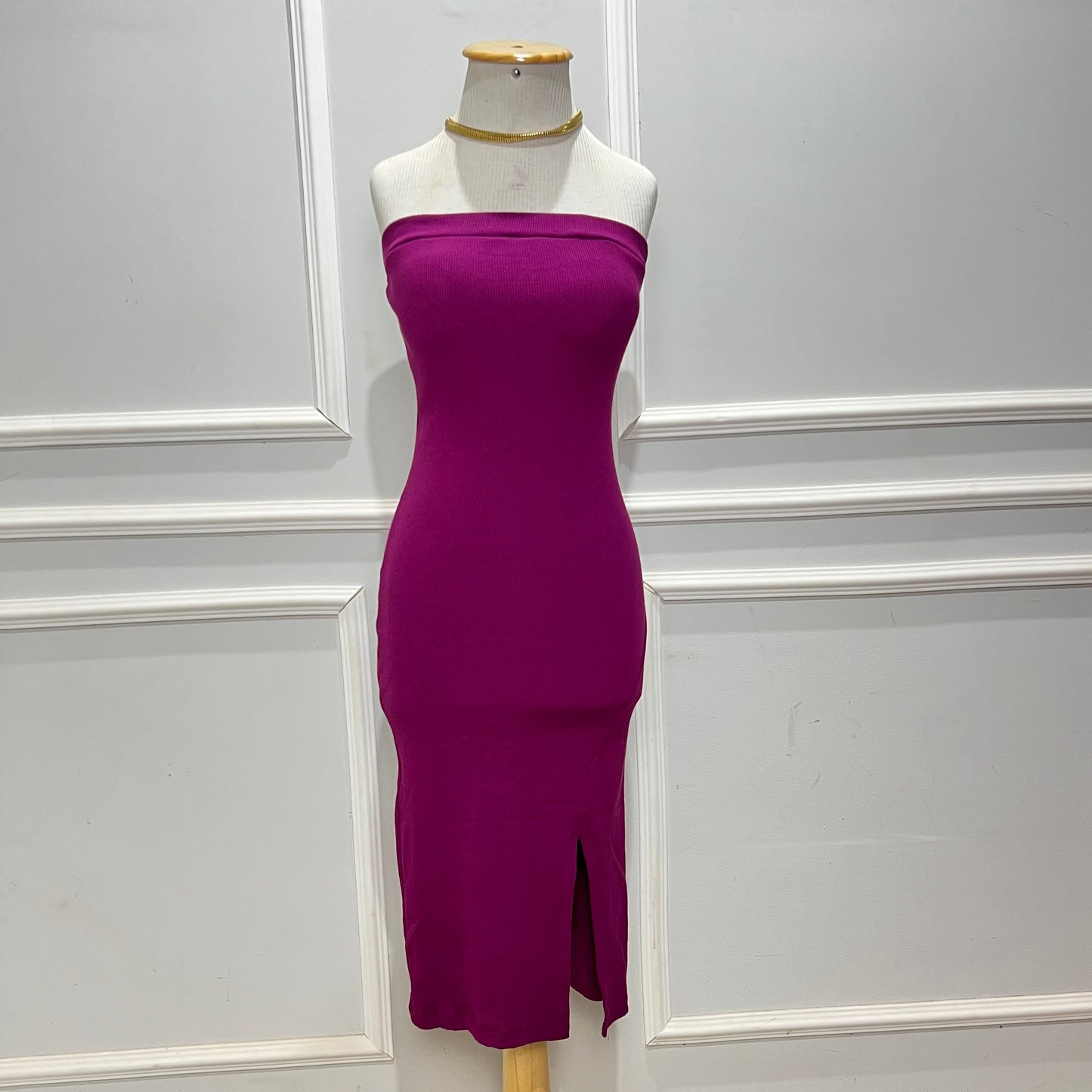Vestido Tomara que Caia Canelado Ribana