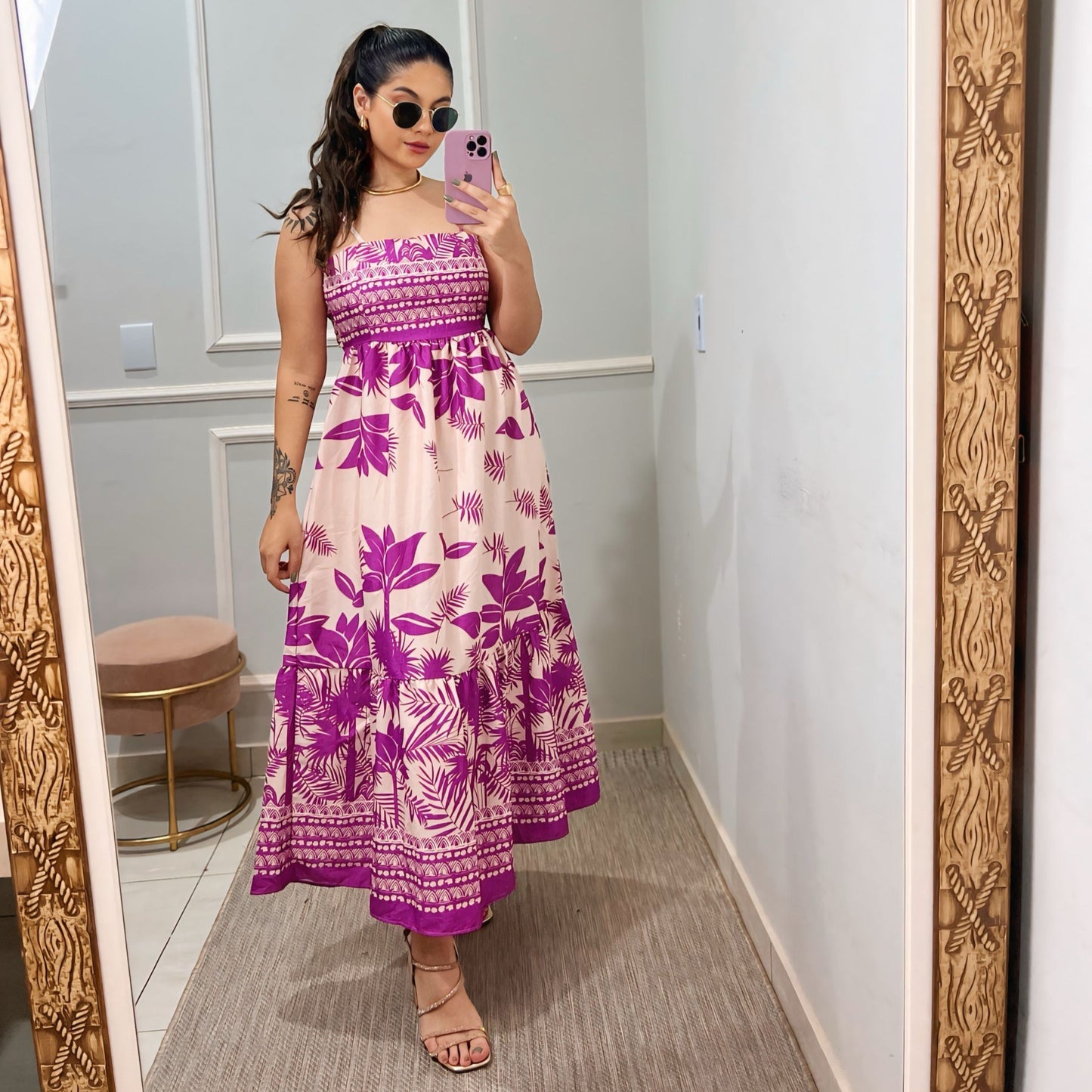 Vestido Longo Estampado