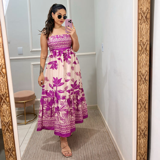 Vestido Longo Estampado