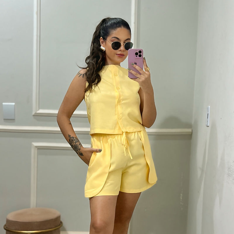 Conjunto Blusa e Short Algodão